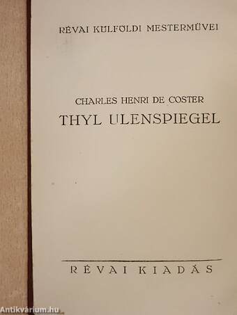 Thyl Ulenspiegel I-II.