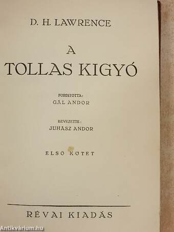 A tollas kígyó I-II.