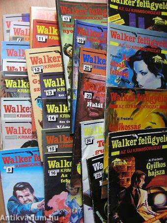 "25 kötet a Walker felügyelő krimisorozatból (nem teljes sorozat)"