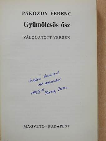 Gyümölcsös ősz (dedikált példány)