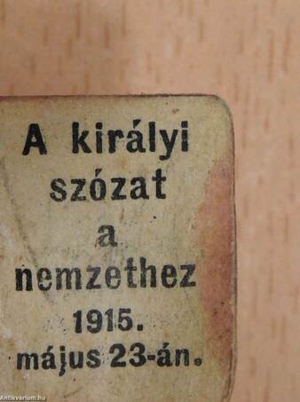 Királyi szózat a nemzethez (mikrokönyv)