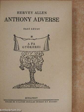 Anthony Adverse I-III.