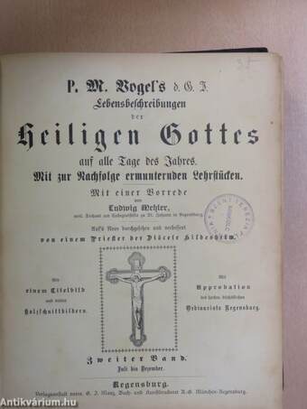 Lebensbeschreibungen der Heiligen Gottes auf alle Tage des Jahres II. (töredék) (gótbetűs)