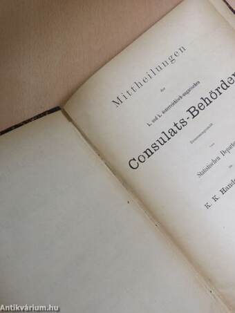 Mittheilungen der k. und k. österreichisch-ungarischen Consulats-Behörden 1881.