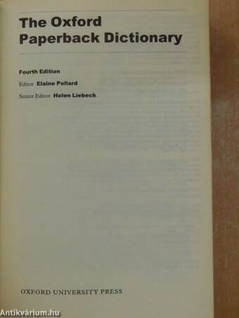 The Oxford Paperback Dictionary