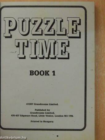 Puzzle Time Book 1.