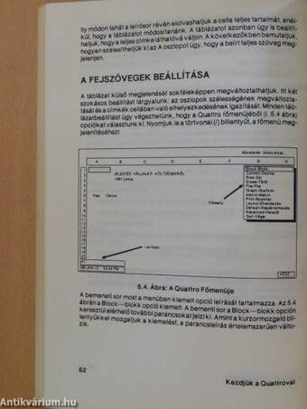 Quattro táblázatkezelő program