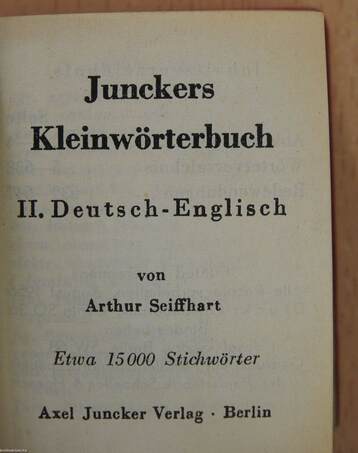 Englisch-Deutsch/Deutsch-Englisch I-II. (minikönyv)