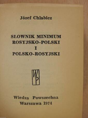 Slownik minimum rosyjsko-polski i polsko-rosyjki (minikönyv)