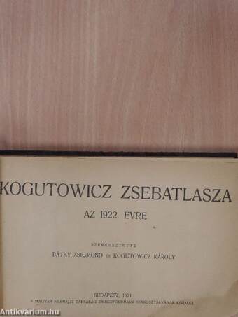 Kogutowicz zsebatlasza az 1922-1925. évre