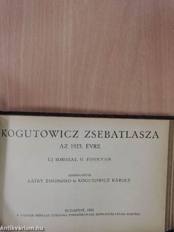 Kogutowicz zsebatlasza az 1922-1925. évre