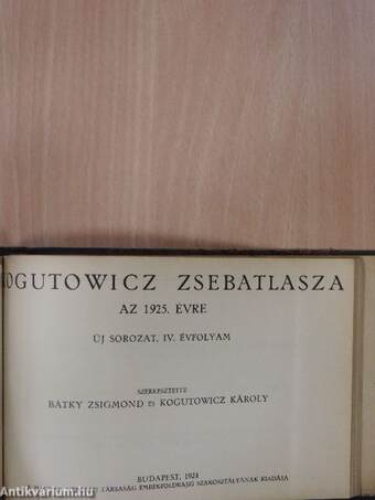 Kogutowicz zsebatlasza az 1922-1925. évre