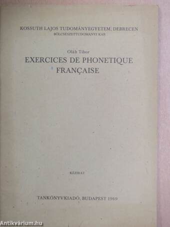 Exercices de phonetique francaise