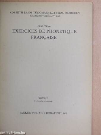 Exercices de phonetique francaise