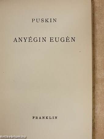 Anyégin Eugén