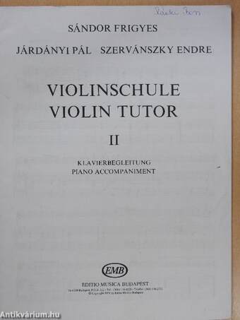 Violinschule II. 