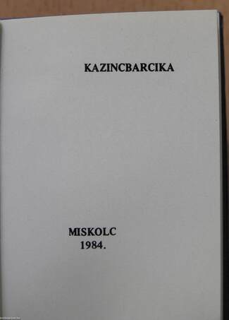 Kazincbarcika (minikönyv)