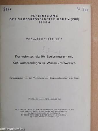 Korrosionsschutz für Speisewasser- und Kühlwasseranlagen in Wärmekraftwerken