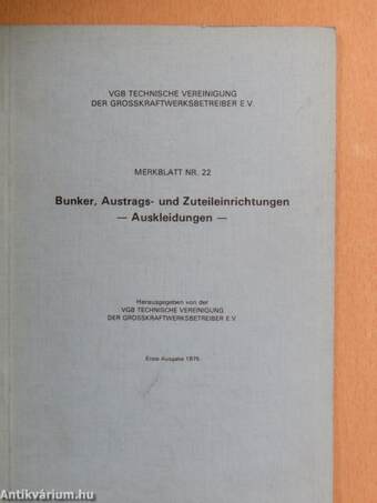 Bunker, Austrags- und Zuteileinrichtungen - Auskleidungen