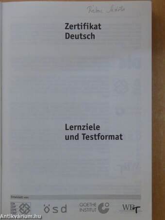 Zertifikat Deutsch - Lernziele und Testformat