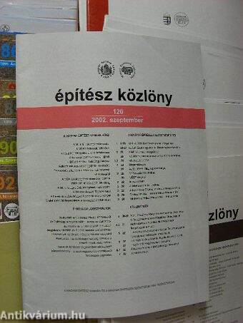 Építész Közlöny 1997. június-2002. szeptember (nem teljes)