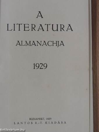 A Literatura almanachja 1929