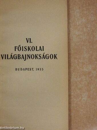 VI. főiskolai Világbajnokságok 1935