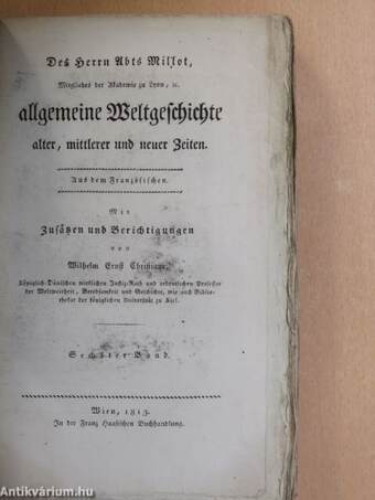 Allgemeine Weltgeschichte VI. (gótbetűs)