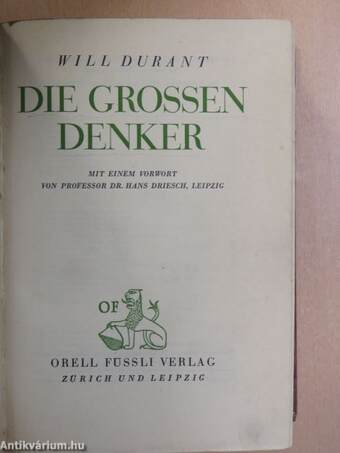 Die grossen Denker