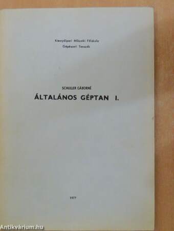 Általános géptan I.