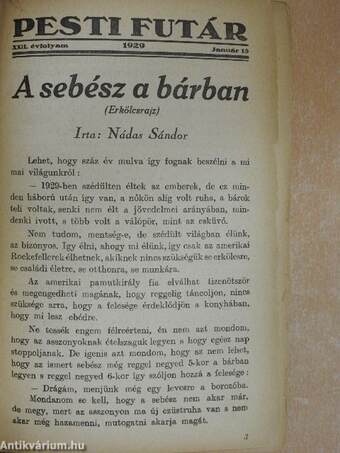 Pesti Futár 1925-1930. (vegyes számok) (23 db)