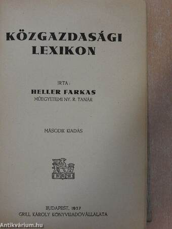 Közgazdasági lexikon