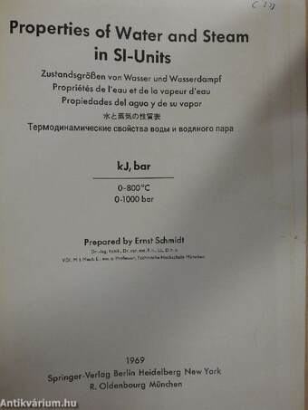 Properties of Water and Steam in SI-Units