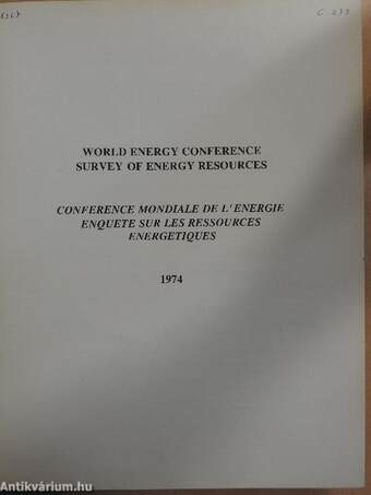 World Energy Conference - Survey of Energy Resources