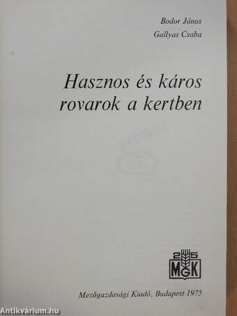 Hasznos és káros rovarok a kertben