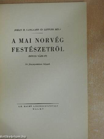 A mai norvég festészetröl