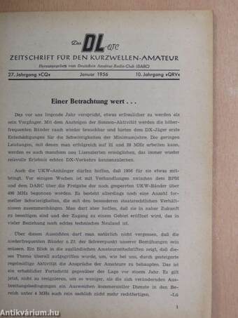 Das DL-QTC Januar 1956