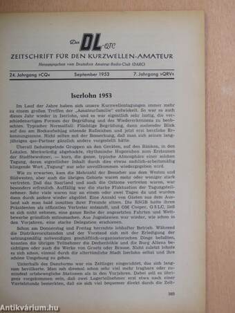 Das DL-QTC September 1953