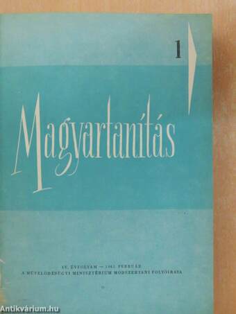 Magyartanítás 1961-62/1-6.