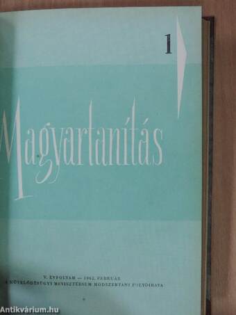 Magyartanítás 1961-62/1-6.