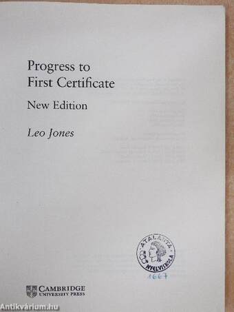 Progress to First Certificate