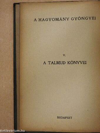 A Talmud könyvei V-VIII.