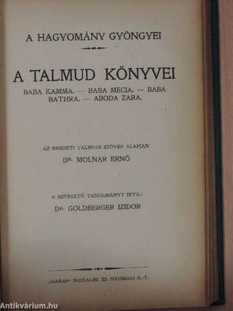 A Talmud könyvei V-VIII.