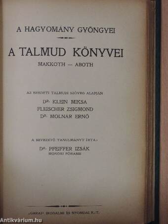 A Talmud könyvei V-VIII.