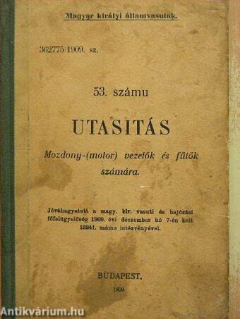 53. számu utasitás