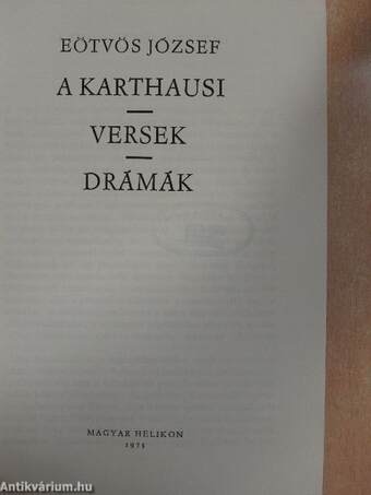 A karthausi/Versek/Drámák