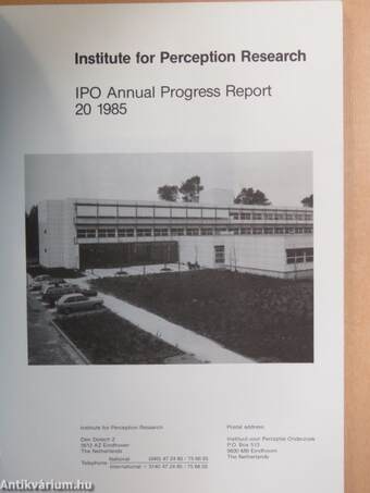 IPO Annual Progress Report 20/1985