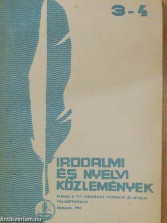 Irodalmi és nyelvi közlemények 1964/3-4.