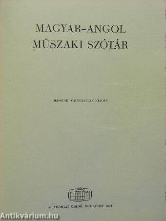 Magyar-angol műszaki szótár