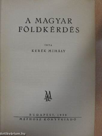 A magyar földkérdés